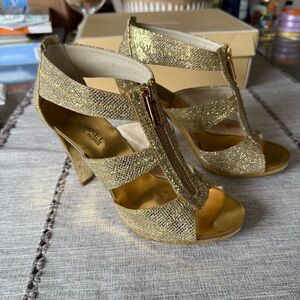 MICHAEL Michael Kors Gold Heels